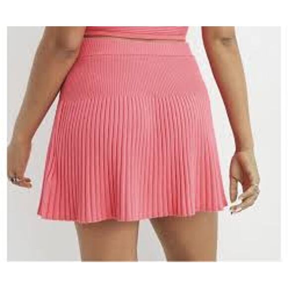 AERIE Take Charge Sweater Skirt ACADEMIA FEMININE XL Pink Punch *Matching Top - Picture 6 of 6